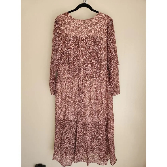 NWT Ted Baker Vallyy Draped Midi With Batwing Sleeve Dress Ted 2 / US 6 #1K411 - Picture 11 of 13